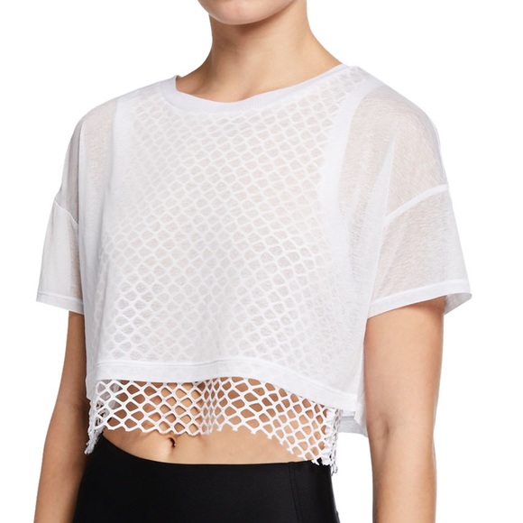 Mesh Crop Workout Top